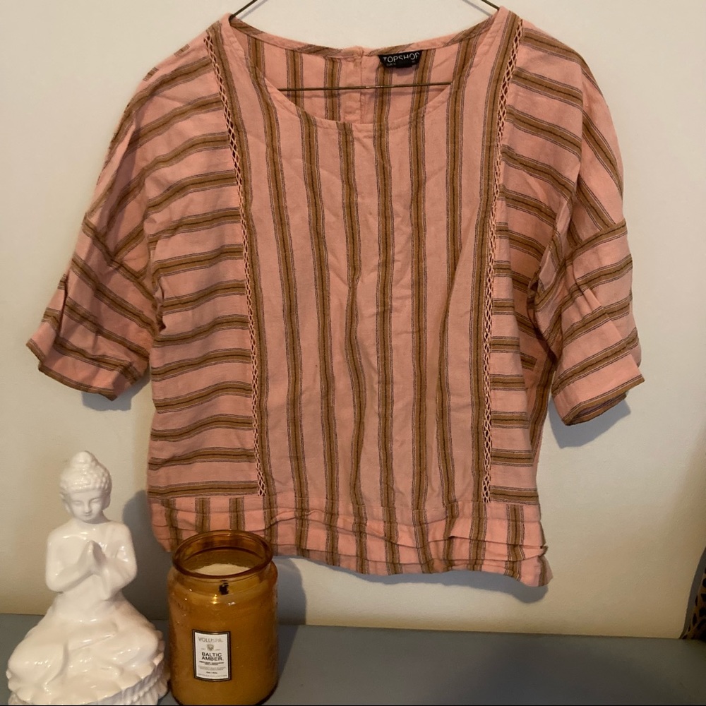 Topshop boxy tee with back buttons and cutout detail